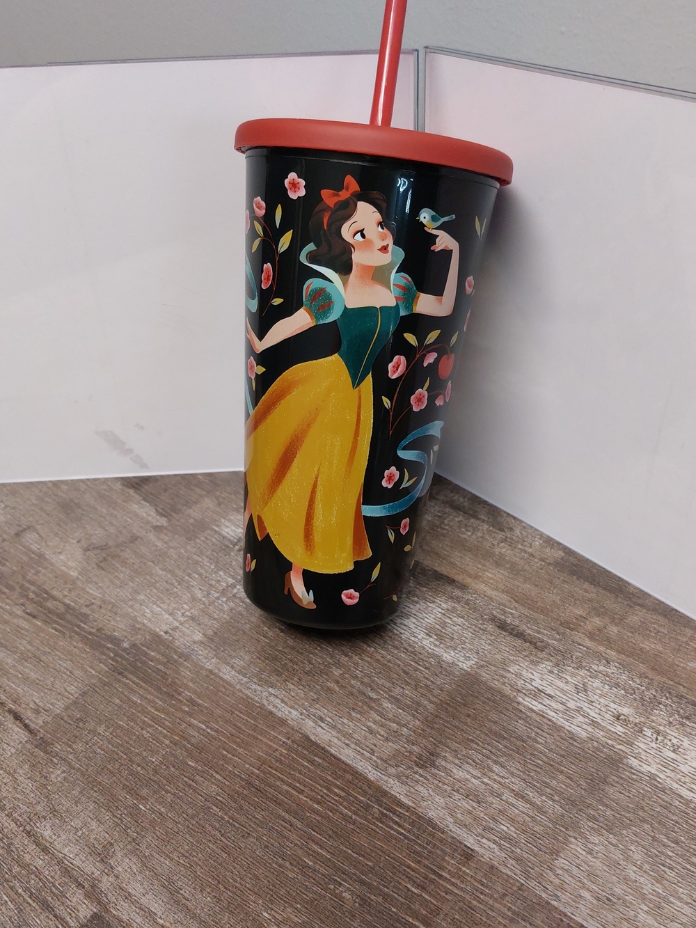 Disney Snow White 85th Anniversary Edition Floral Tumbler in Black and Red